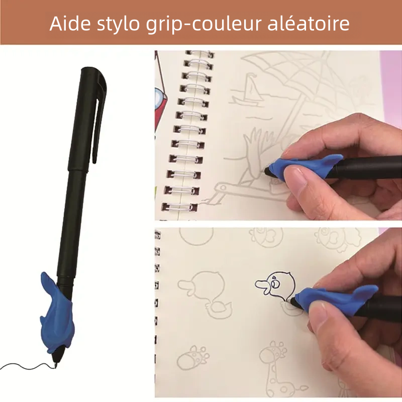 Livre de copie magique avec stylo, 4 Livres, essuyage gratuit