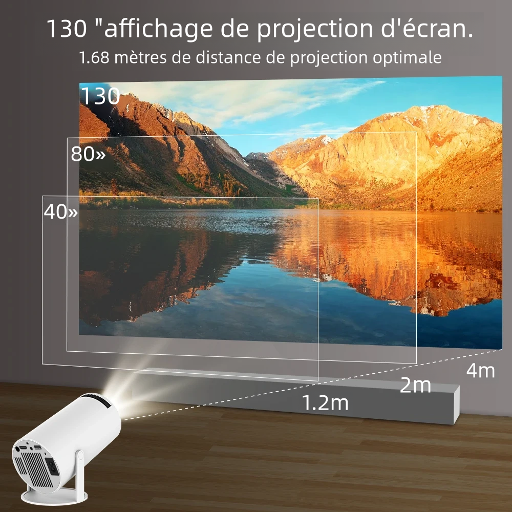 Pour toute la famille, transformez votre maison en un véritable cinéma avec le Projecteur Transpeed 4K