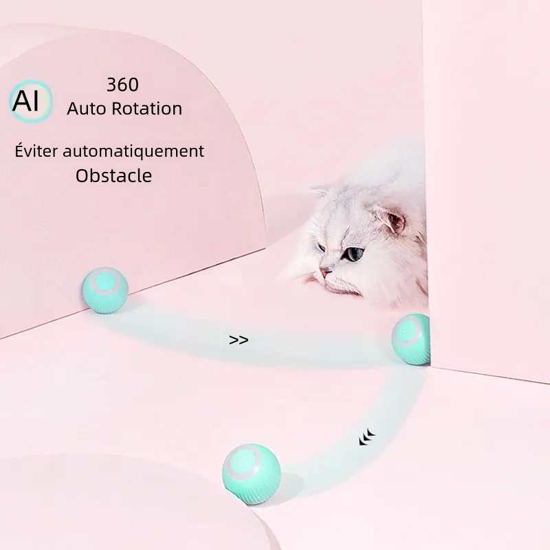 Jouets pour chat intelligents roulants interactifs