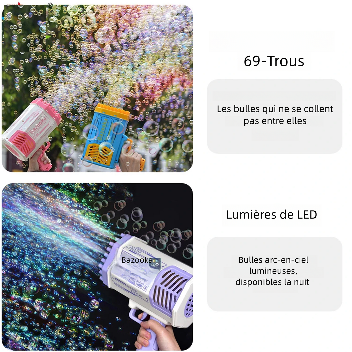 Machine à bulles spatiales entièrement automatique à 69 trous