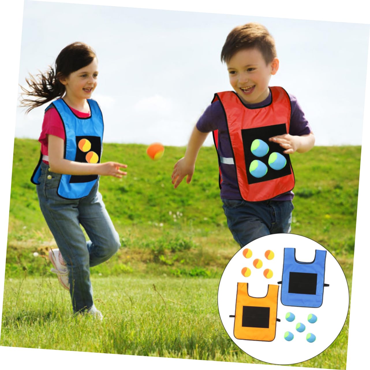 Gilet de Jeu avec Balles Adhésives – Jouet Sportif pour Enfants