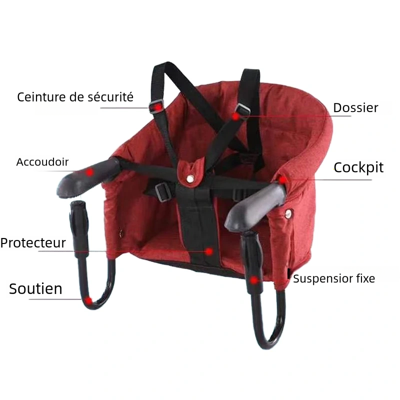 Chaise d'alimentation portable pour enfant de 7 à 12 mois et de 13 à 24 mois