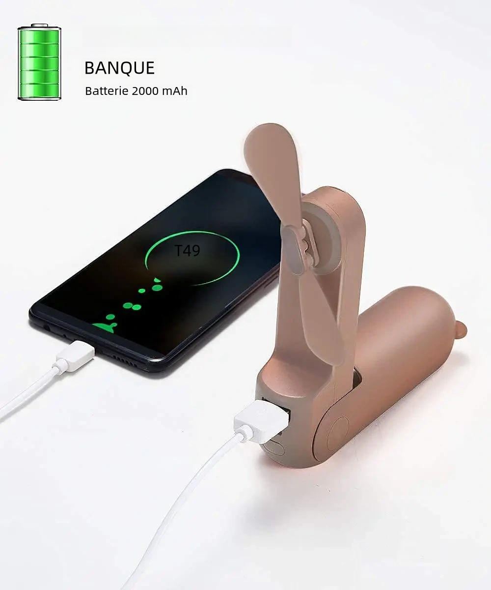 Ventilateur de poche portable 3 en 1 à main