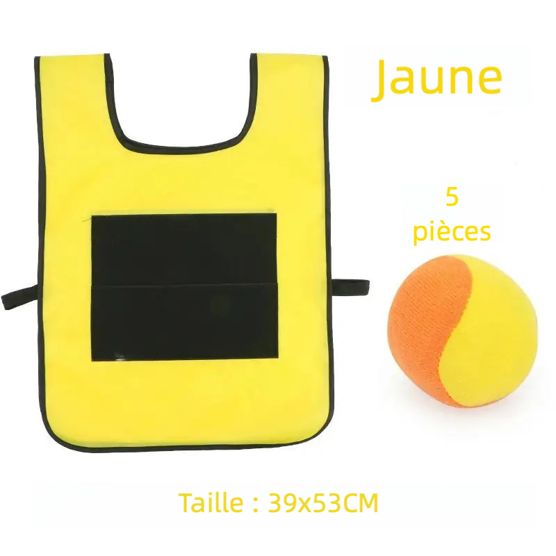 Gilet de Jeu avec Balles Adhésives – Jouet Sportif pour Enfants