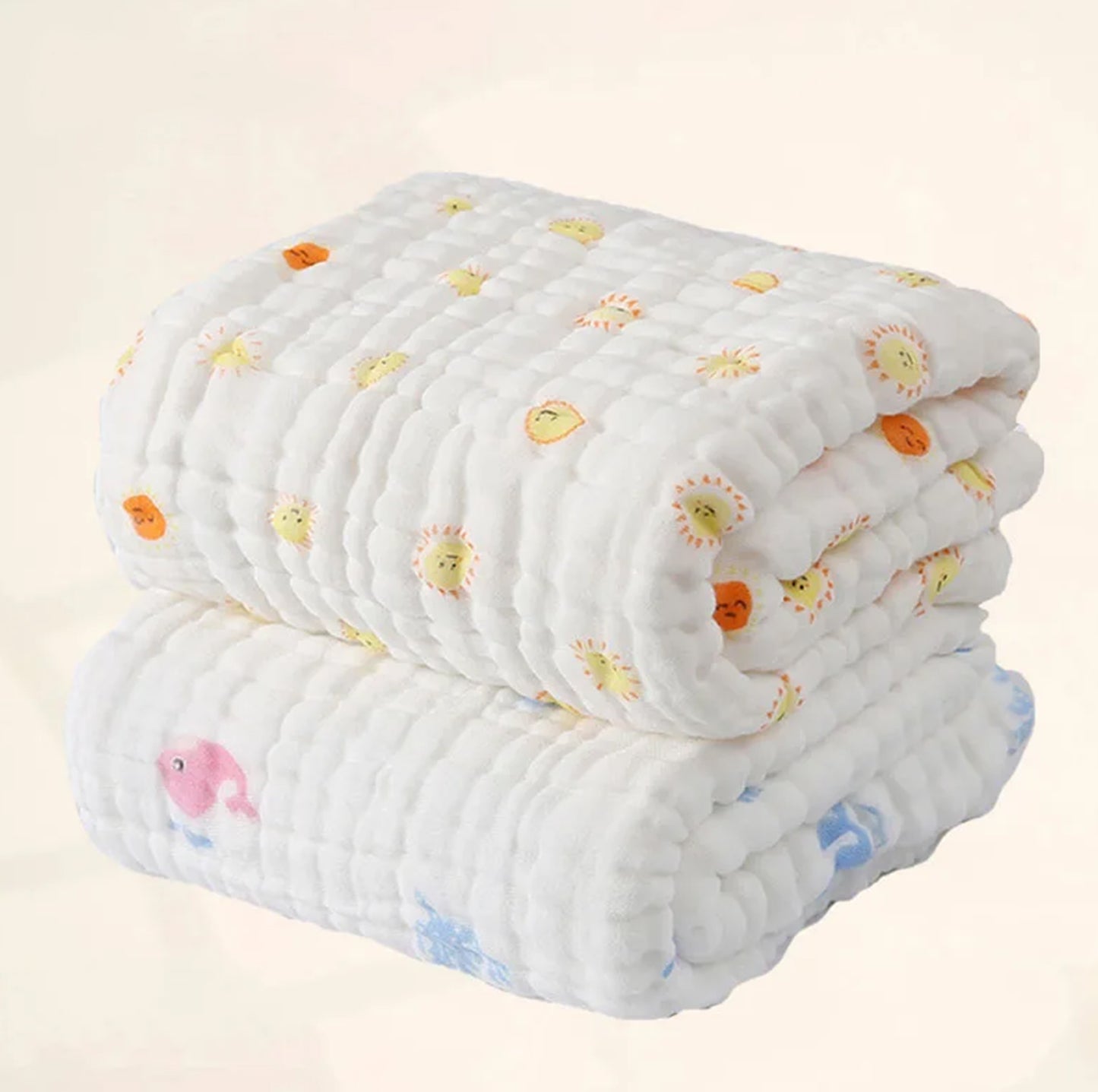 100% Cotton Baby Bath Towel, Newborn Blanket