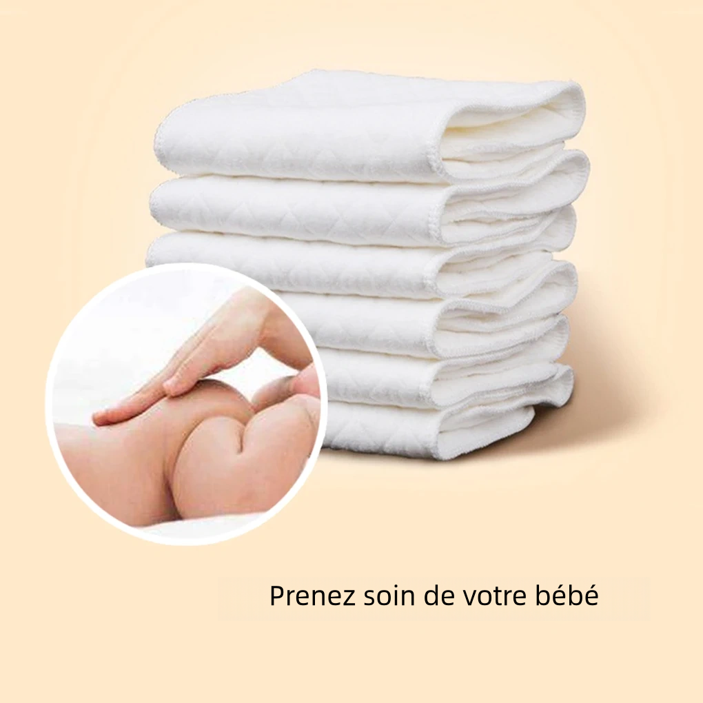 Ensemble de lot de 10 couches réutilisables pour bébé, en coton écologique lavable couches de tissu