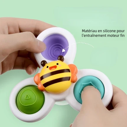 3 pièces ventouses toupie jouet pour enfant