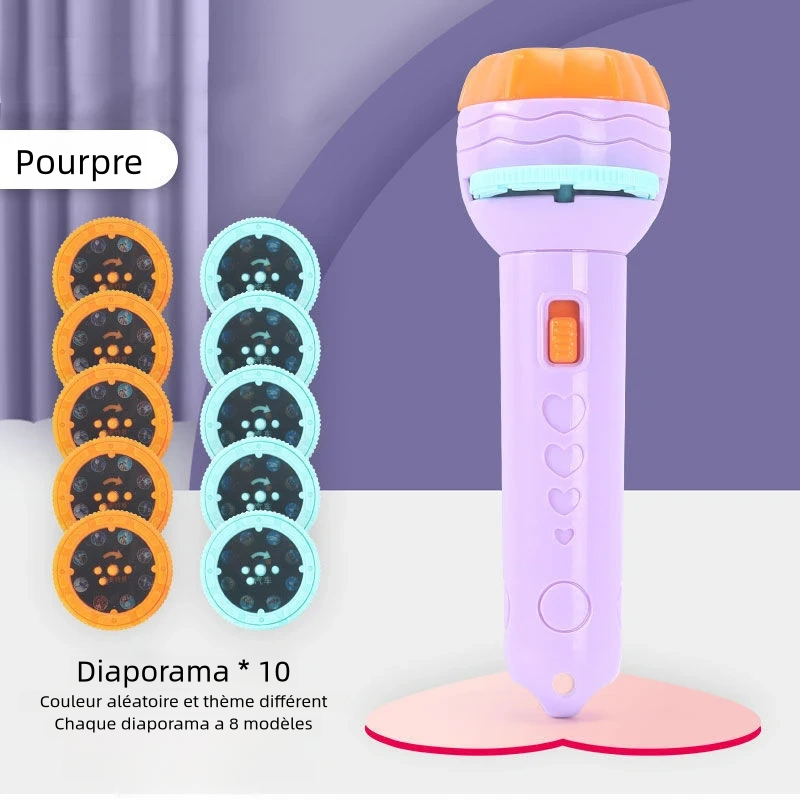 Jouet amusant éducatif, Torche de projecteur de diapositives