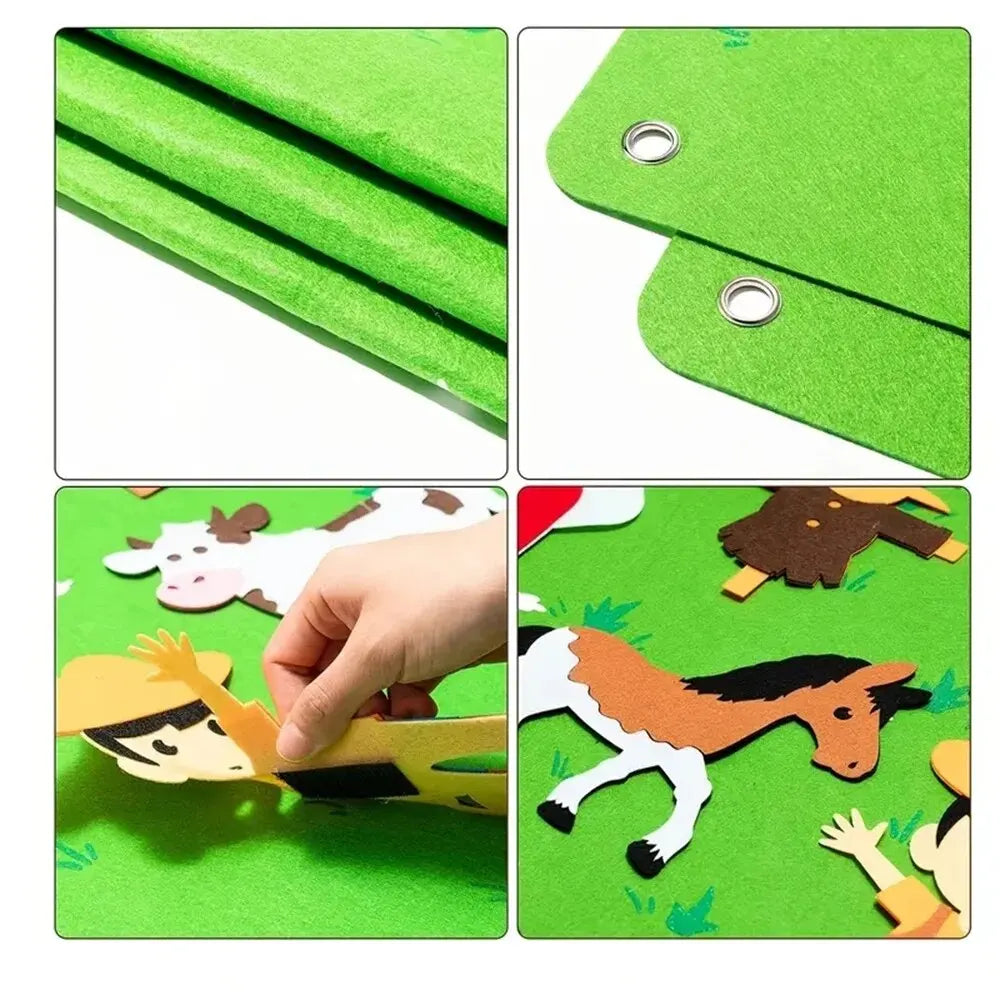 Ensemble d'histoires en feutre, jouets d'apprentissage précoce pour tout-petits