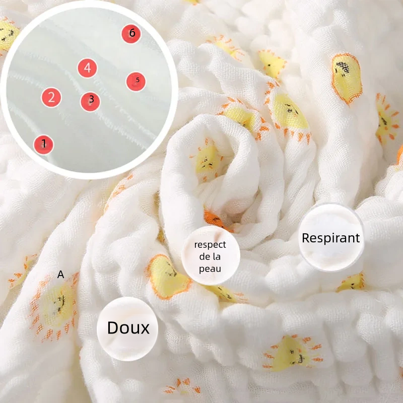 100% Cotton Baby Bath Towel, Newborn Blanket