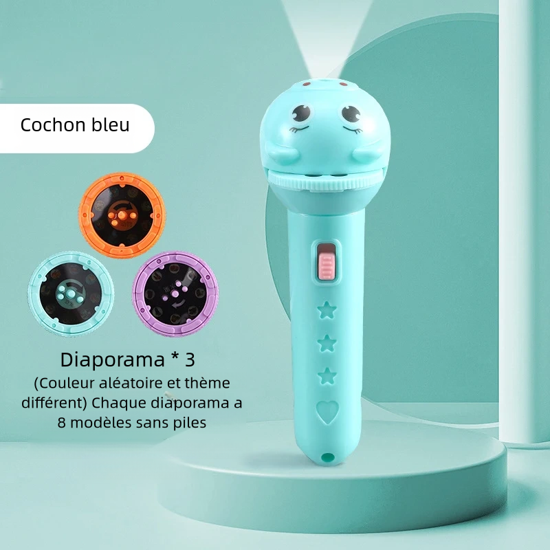 Jouet amusant éducatif, Torche de projecteur de diapositives
