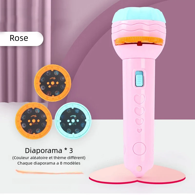 Jouet amusant éducatif, Torche de projecteur de diapositives