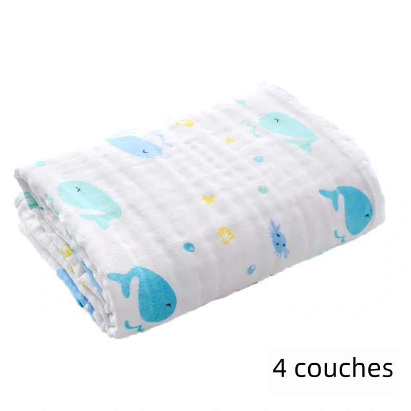 100% Cotton Baby Bath Towel, Newborn Blanket