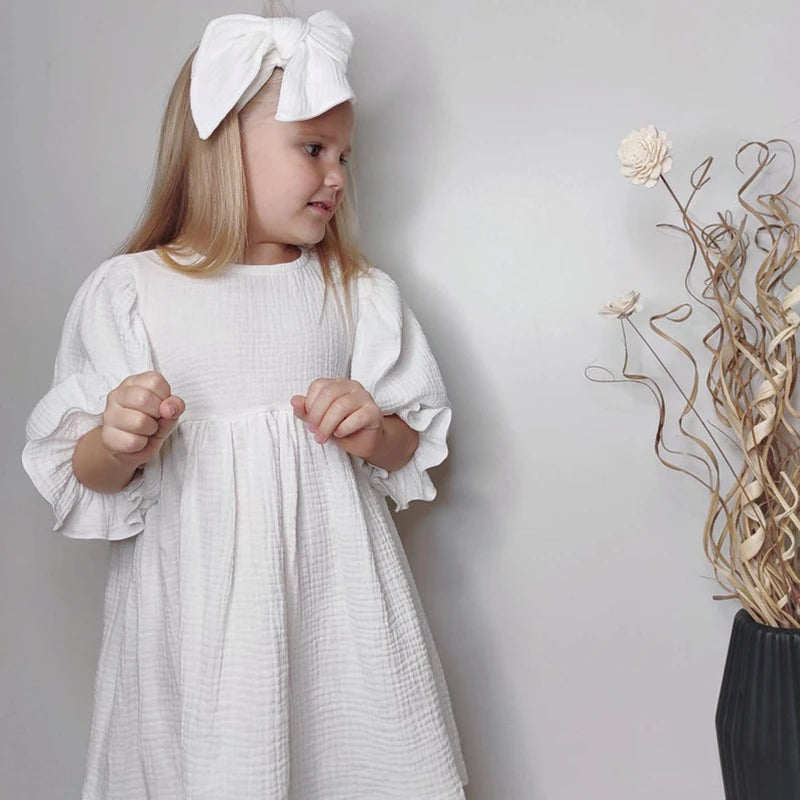 Vêtements pour enfants filles en coton biologique pour l'automne et le printemps