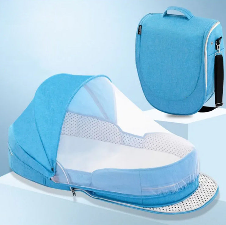 Lit de bébé portable, pliable, multifonctionnel et mobile, avec moustiquaire