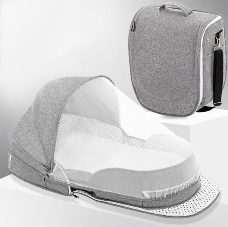 Lit de bébé portable, pliable, multifonctionnel et mobile, avec moustiquaire