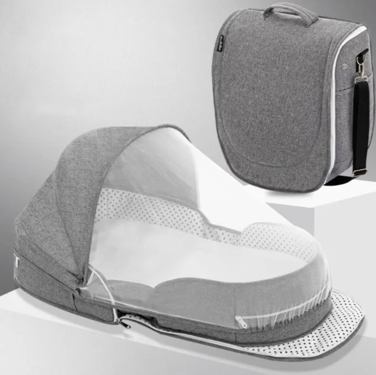 Lit de bébé portable, pliable, multifonctionnel et mobile, avec moustiquaire