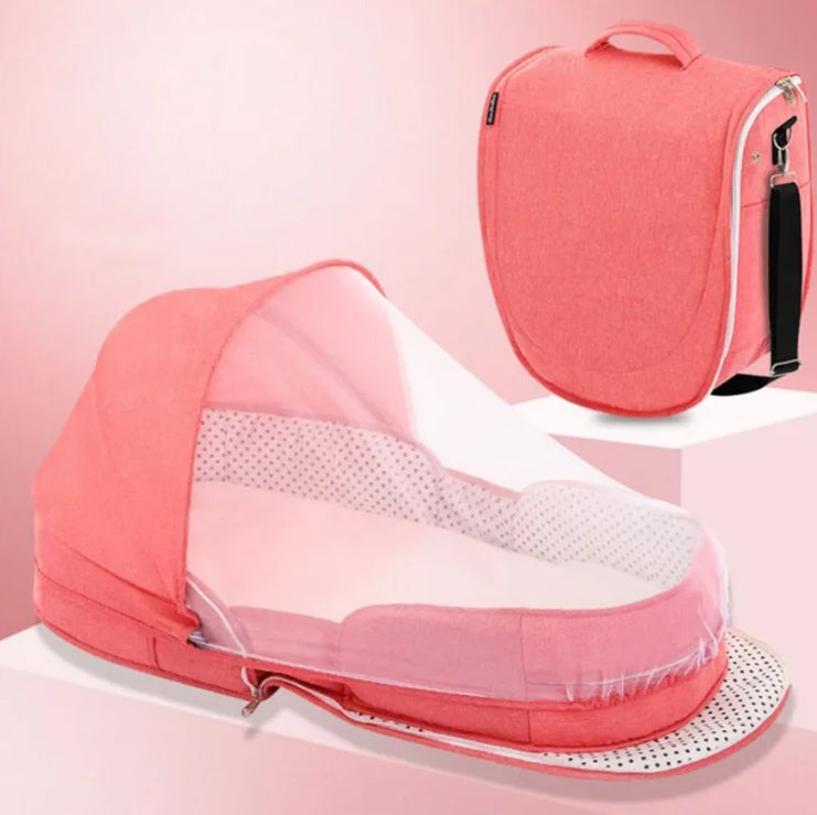 Lit de bébé portable, pliable, multifonctionnel et mobile, avec moustiquaire