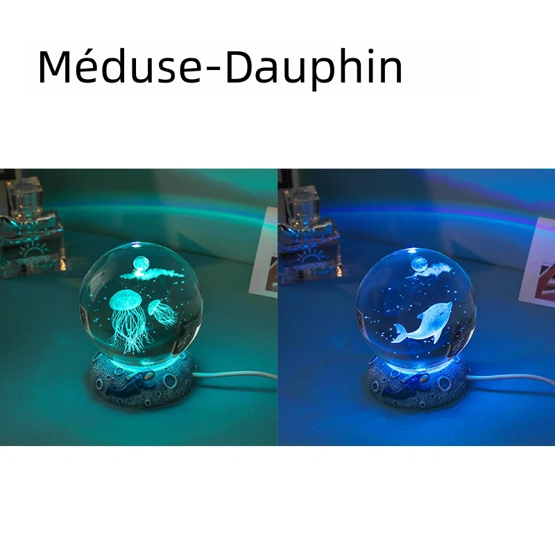 Lampe d'ambiance lumières de nuit Crystal