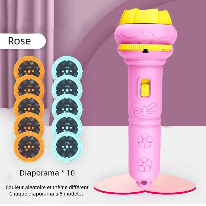 Jouet amusant éducatif, Torche de projecteur de diapositives