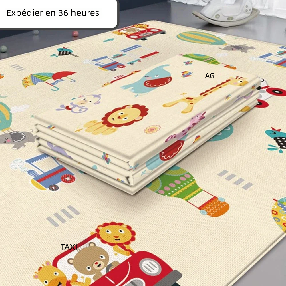 Tapis de jeu pour bébé pliable non toxique en mousse