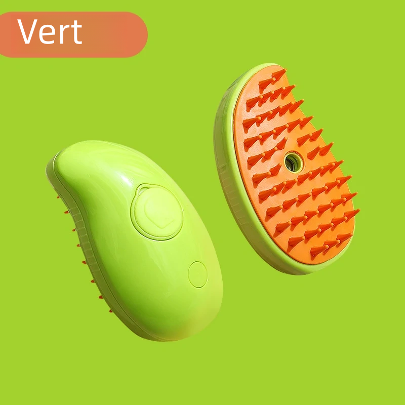 Brosse 3-en-1 pour animaux de compagnie avec brosse à vapeur pour chats et  chiens
