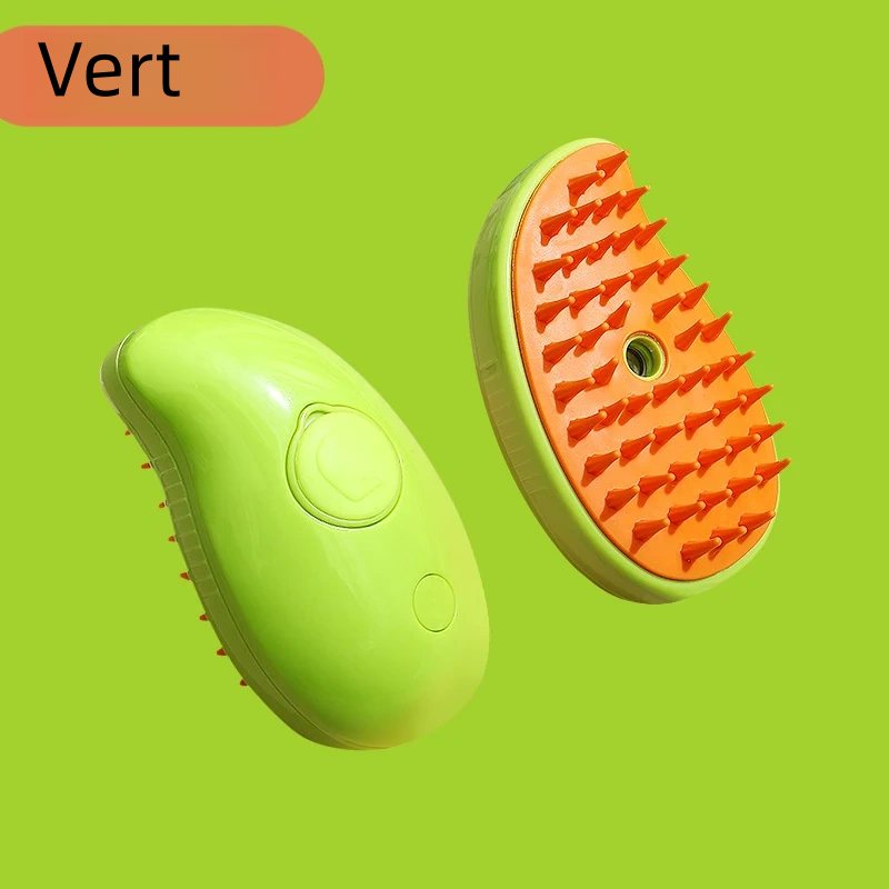 Brosse 3-en-1 pour animaux de compagnie avec brosse à vapeur pour chats et  chiens
