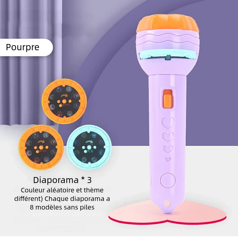 Jouet amusant éducatif, Torche de projecteur de diapositives