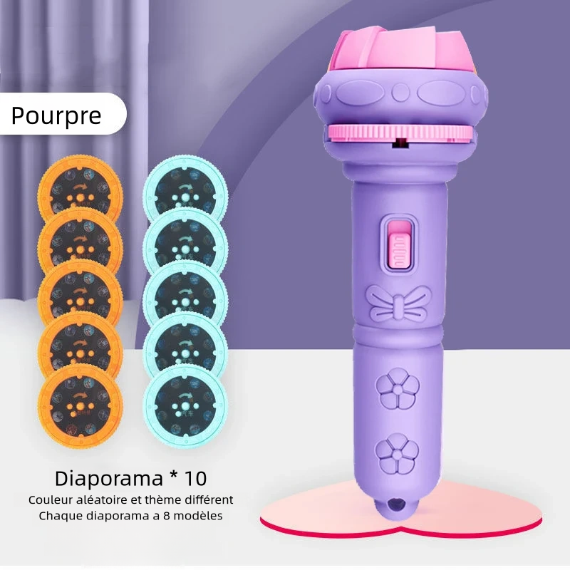 Jouet amusant éducatif, Torche de projecteur de diapositives