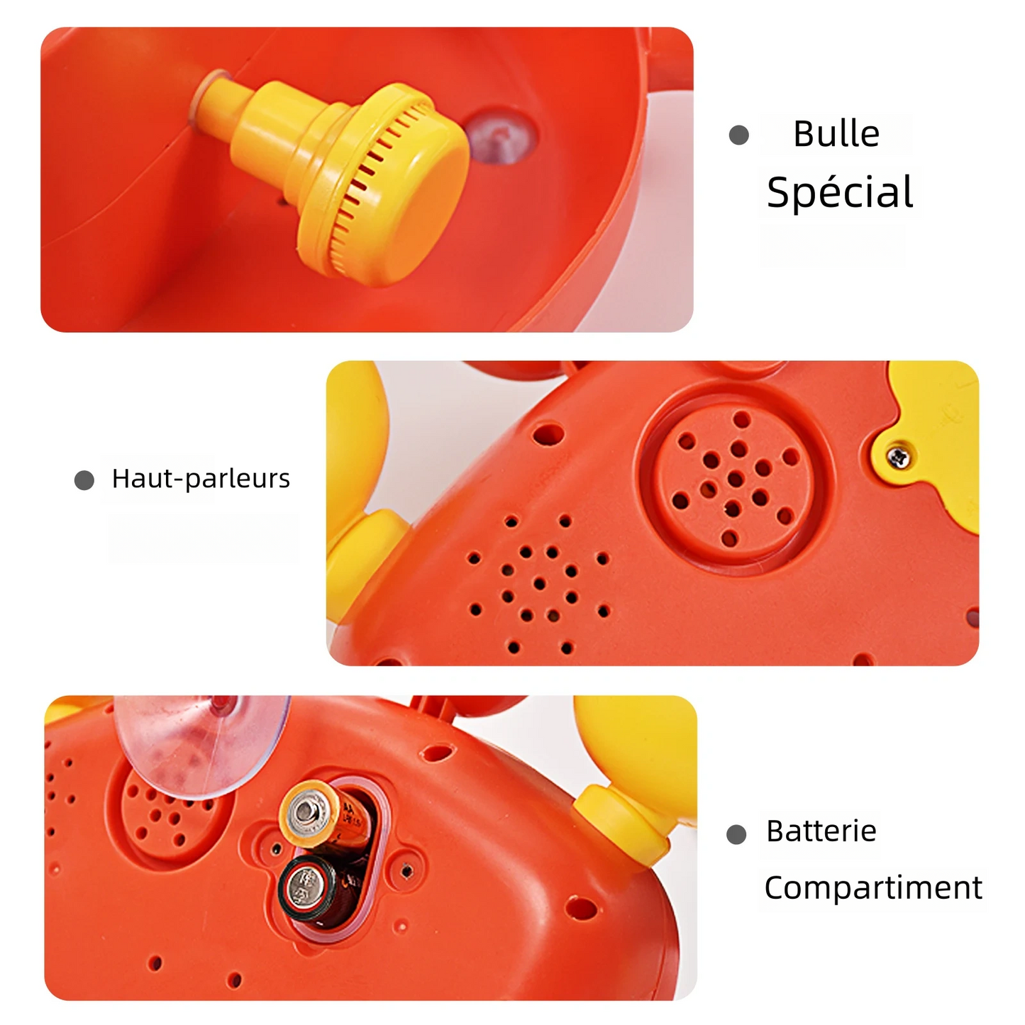 Machine à Bulles de Bain Crabe pour faire des bulles dans la baignoire et jouer 12 chansons