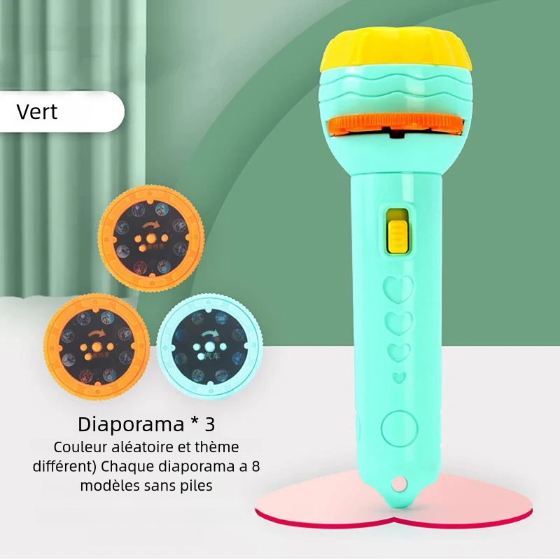 Jouet amusant éducatif, Torche de projecteur de diapositives