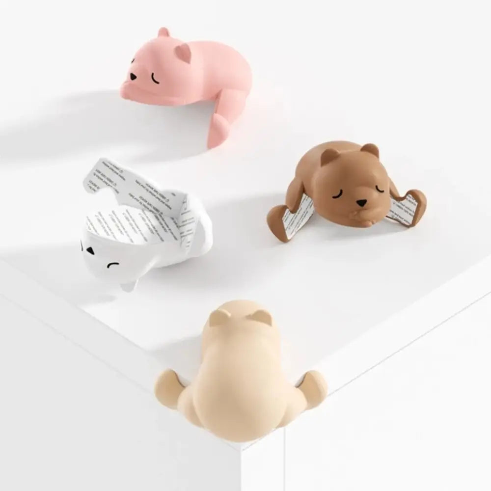 Protecteur de bord en silicone, ours de dessin animé doux, protecteur de Table, housse de Protection auto-adhésive, Protection de sécurité pour bébé