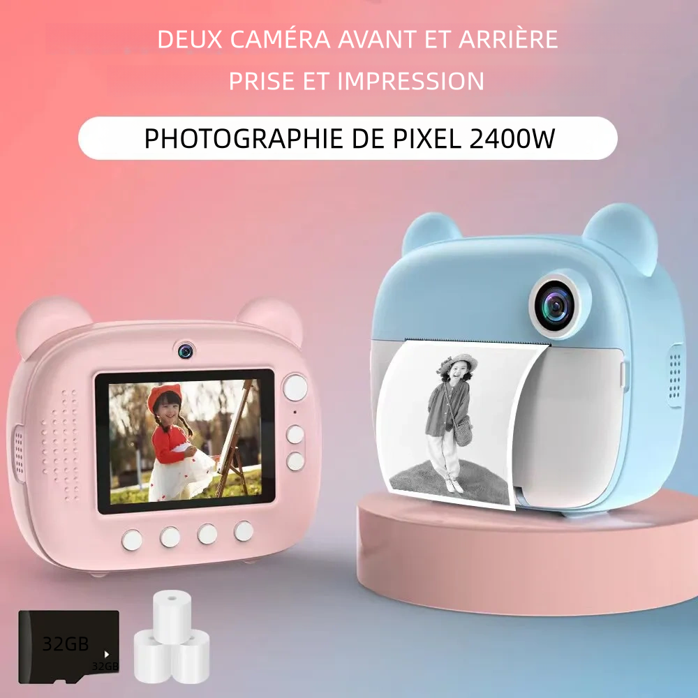 Appareil photo numérique pour enfants avec impression instantanée