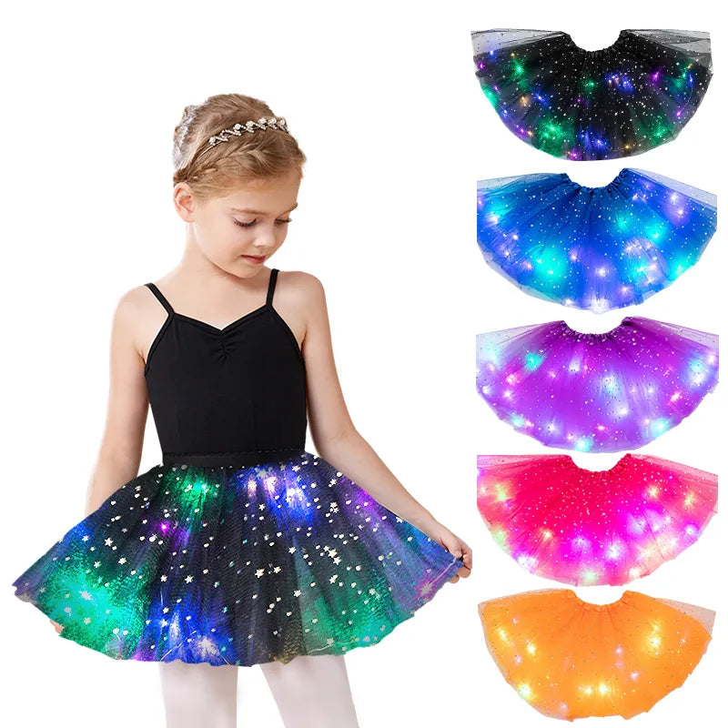 Jupes Tutu pour filles avec lumières LED néon les fées