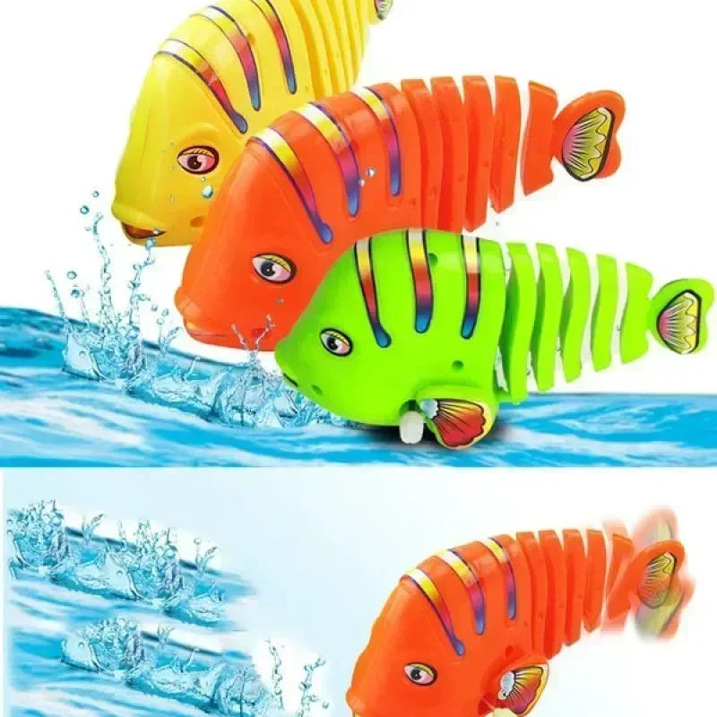 Jouets poissons en plastique en mouvement