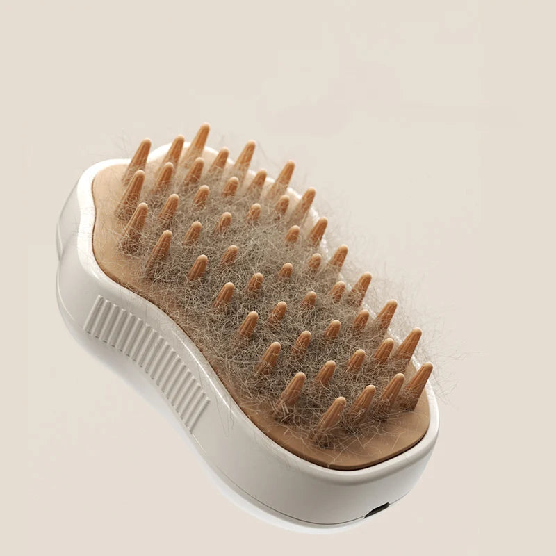 Brosse 3-en-1 pour animaux de compagnie avec brosse à vapeur pour chats et  chiens