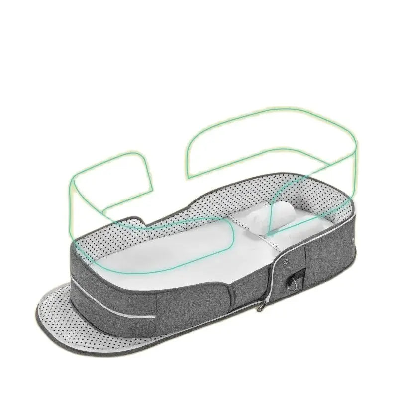 Lit de bébé portable, pliable, multifonctionnel et mobile, avec moustiquaire