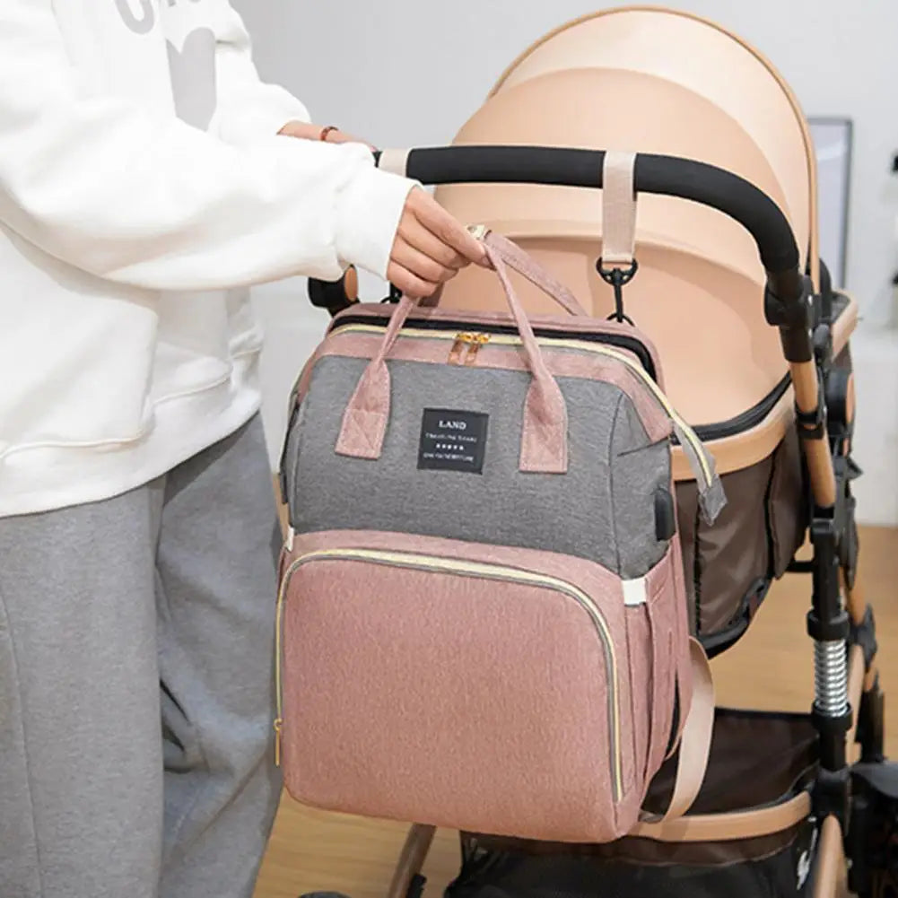 Sac multifonctions à dos avec filet pare-soleil pour bébés