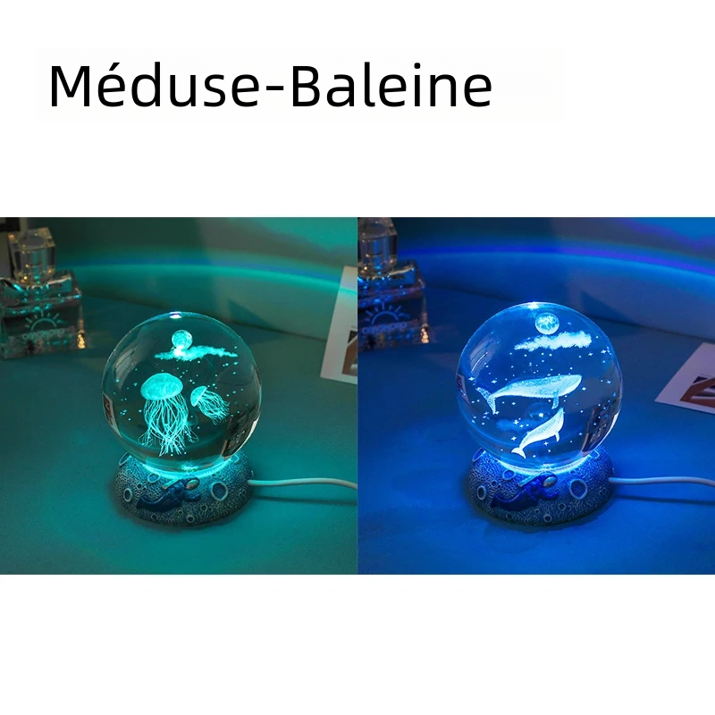 Lampe d'ambiance lumières de nuit Crystal