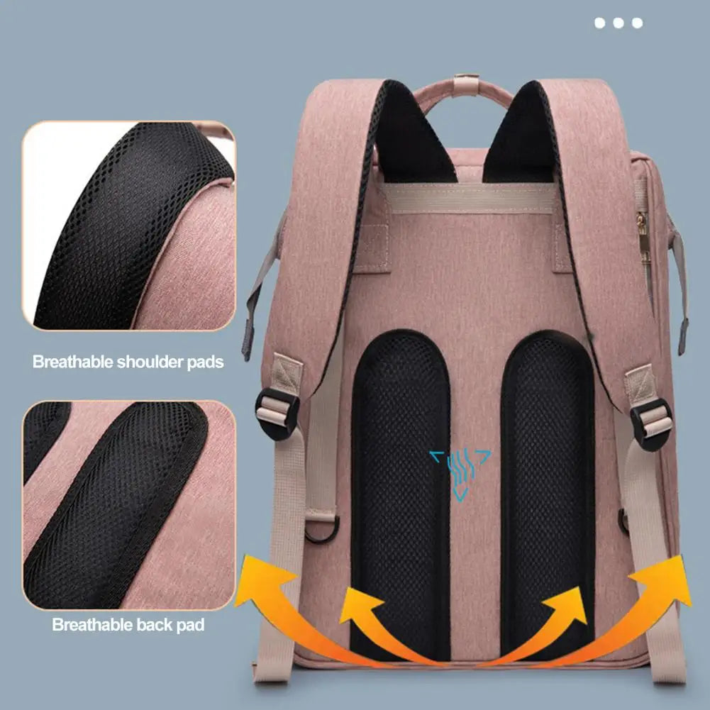 Sac multifonctions à dos avec filet pare-soleil pour bébés