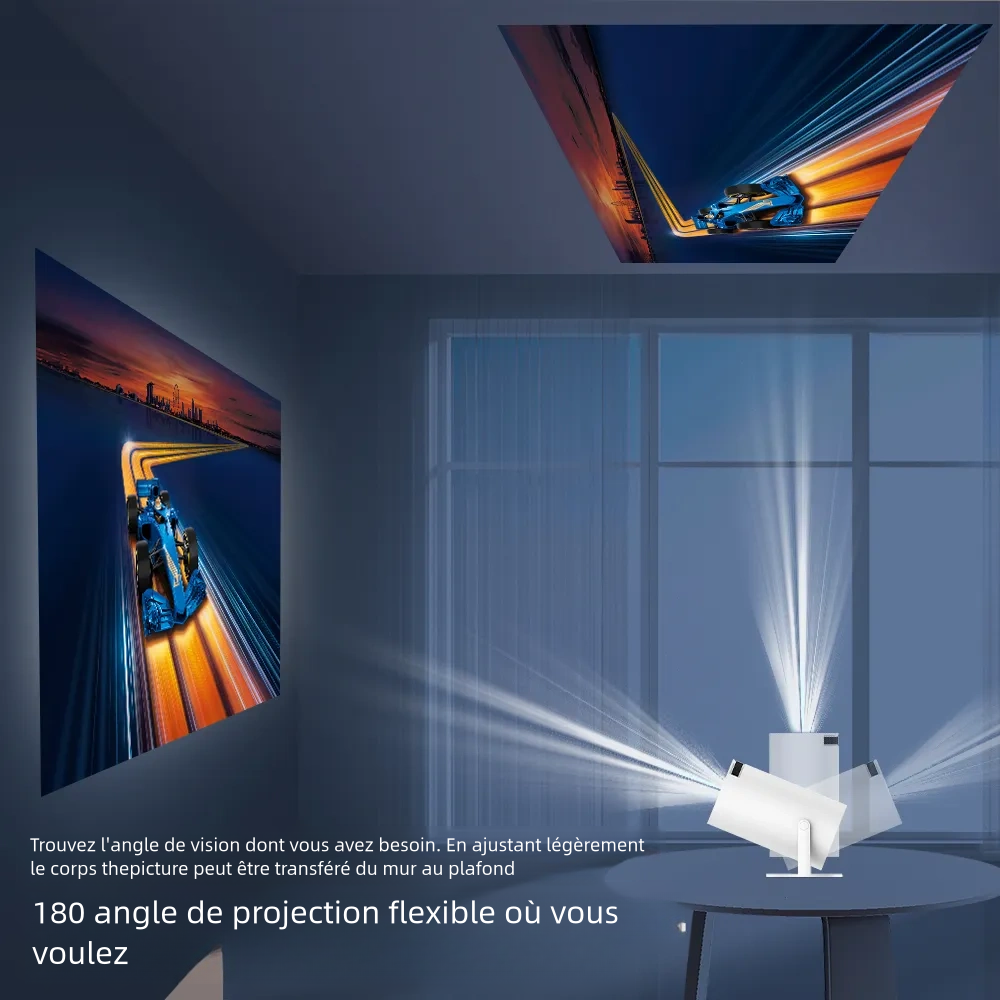 Pour toute la famille, transformez votre maison en un véritable cinéma avec le Projecteur Transpeed 4K