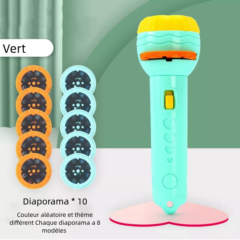 Jouet amusant éducatif, Torche de projecteur de diapositives