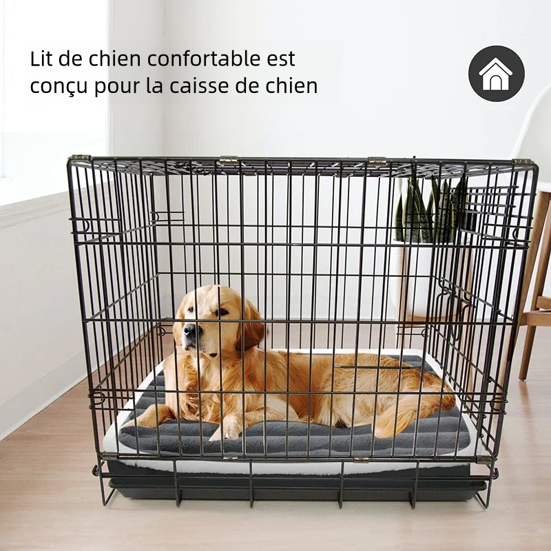 Durable matelas amovible et lavable pour chien avec fermeture éclair