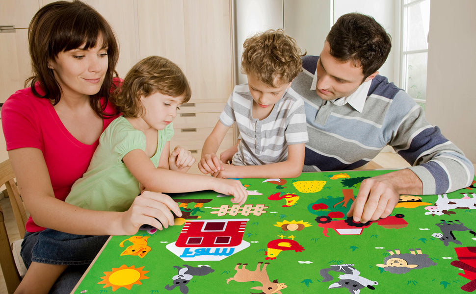 Ensemble d'histoires en feutre, jouets d'apprentissage précoce pour tout-petits